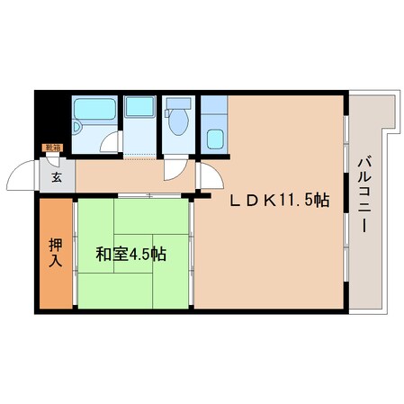 王寺駅 徒歩3分 2階の物件間取画像